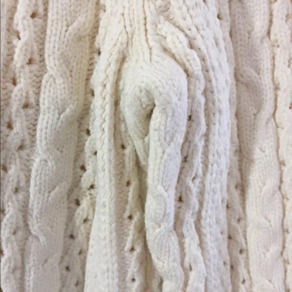 Anne Klein Women Cable Knit Sweater Small Off White 3/4 Length Sleeve - Picture 7 of 9